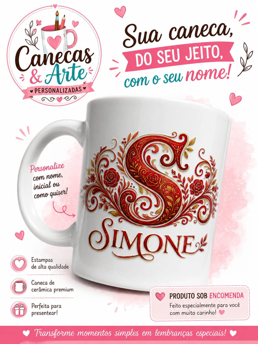 Caneca personalizada com nome